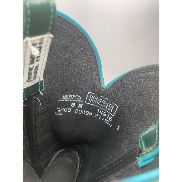 Code West Women’s Size: 9 M Teal Green Leather Cowboy Boots USA Vintage - Picture 15 of 16